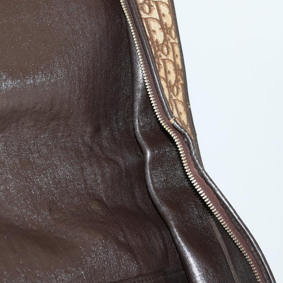 Christian Dior Trotter Canvas Kleiderschutzhülle Braun Gold Auth 159327