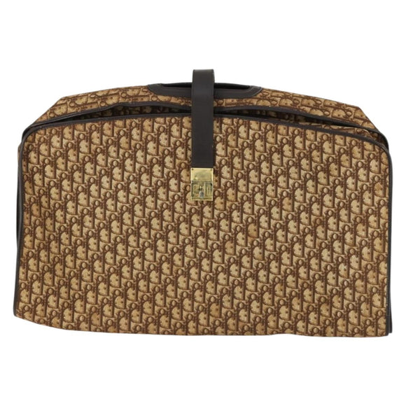 Christian Dior Trotter Canvas Kleiderschutzhülle Braun Gold Auth 159327