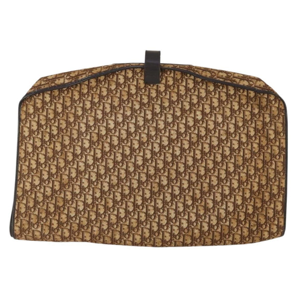 Christian Dior Trotter Canvas Kleiderschutzhülle Braun Gold Auth 159327