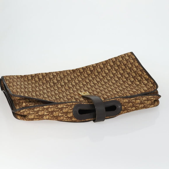 Christian Dior Trotter Canvas Kleiderschutzhülle Braun Gold Auth 159327