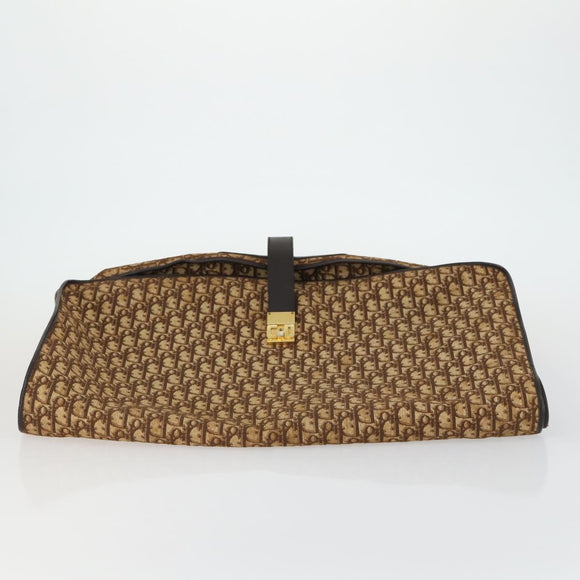 Christian Dior Trotter Canvas Garment Cover Brown Gold Auth 159327
