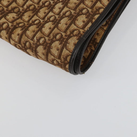 Christian Dior Trotter Canvas Garment Cover Brown Gold Auth 159327