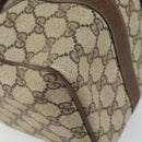 GUCCI GG Supreme Web Sherry Line Boston Bag PVC Beige Gold 010 378 Auth 159328-11