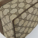 GUCCI GG Supreme Web Sherry Line Boston Bag PVC Beige Gold 010 378 Auth 159328-12