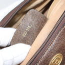 GUCCI GG Supreme Web Sherry Line Boston Bag PVC Beige Gold 010 378 Auth 159328-22