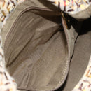 FENDI Zucchino Canvas Mamma Baguette Shoulder Bag Beige Gold Auth 159330SAV-21