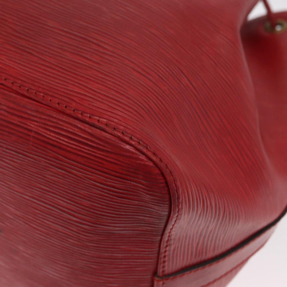 LOUIS VUITTON Epi Petit Noe Shoulder Bag Red M44107 LV Auth 159331