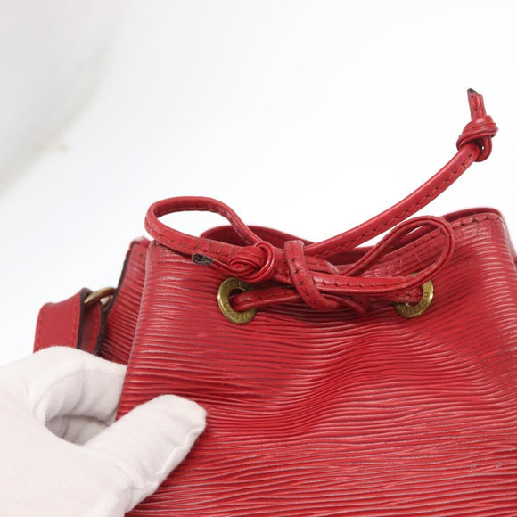 LOUIS VUITTON Epi Petit Noe Shoulder Bag Red M44107 LV Auth 159331