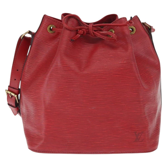 LOUIS VUITTON Epi Petit Noe Shoulder Bag Red M44107 LV Auth 159331
