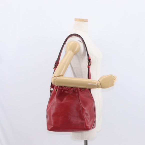 LOUIS VUITTON Epi Petit Noe Shoulder Bag Red M44107 LV Auth 159331