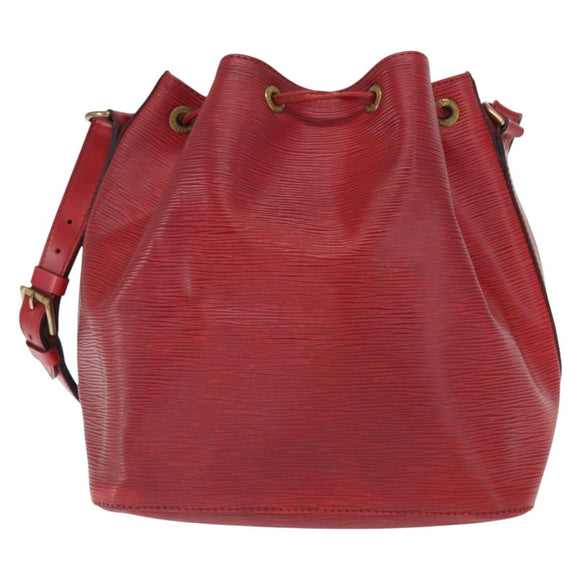 LOUIS VUITTON Epi Petit Noe Shoulder Bag Red M44107 LV Auth 159331