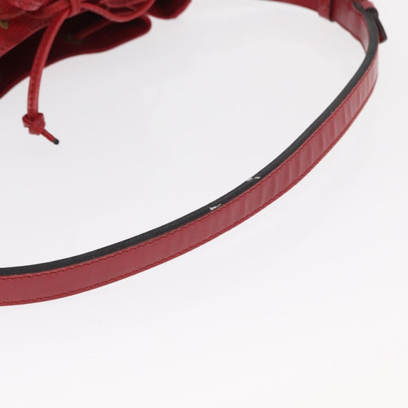 LOUIS VUITTON Epi Petit Noe Shoulder Bag Red M44107 LV Auth 159331