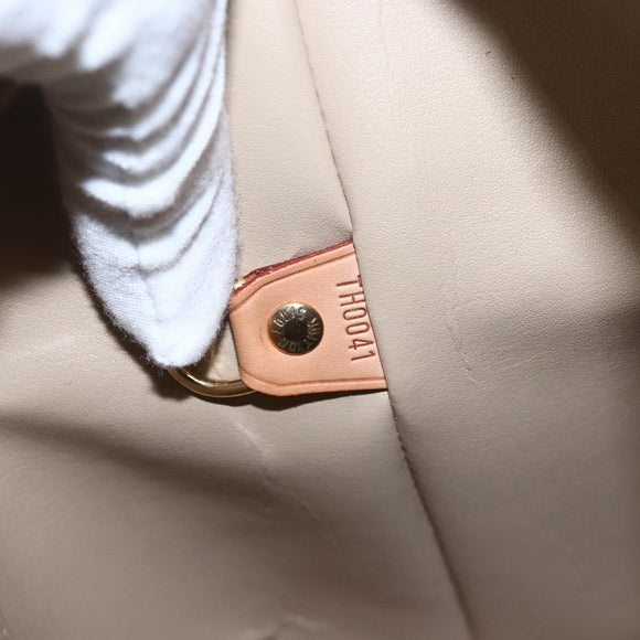 LOUIS VUITTON Monogram Vernis Houston Hand Bag Beige M91004 LV Auth 159332