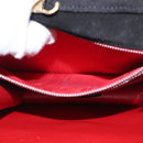 CELINE Hand Bag Suede 2way Black Gold Auth 159334-11