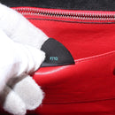 CELINE Hand Bag Suede 2way Black Gold Auth 159334-12