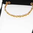 CELINE Hand Bag Suede 2way Black Gold Auth 159334-7