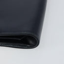 GUCCI Shoulder Bag Leather Navy Gold Auth 159335-16