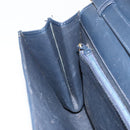 GUCCI Shoulder Bag Leather Navy Gold Auth 159335-20