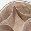 CELINE Vanity Hand Bag Leather Ivory Gold Auth 159336V-22