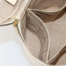 CELINE Vanity Hand Bag Leather Ivory Gold Auth 159336V-23