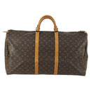 LOUIS VUITTON Monogram Keepall 60 Boston Bag M41422 LV Auth 159339-13