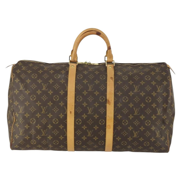 LOUIS VUITTON Monogram Keepall 55 Boston Bag M41424 LV Auth 159340
