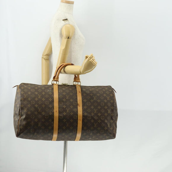 LOUIS VUITTON Monogram Keepall 55 Boston Bag M41424 LV Auth 159340