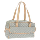 CELINE Macadam Canvas Hand Bag Light Blue Silver Auth 159343V-1