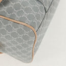 CELINE Macadam Canvas Hand Bag Light Blue Silver Auth 159343V-9