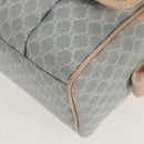 CELINE Macadam Canvas Hand Bag Light Blue Silver Auth 159343V-14