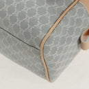 CELINE Macadam Canvas Hand Bag Light Blue Silver Auth 159343V-16