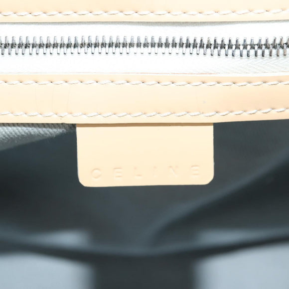 CELINE Macadam Canvas Hand Bag Light Blue Silver Auth 159343V