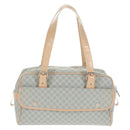 CELINE Macadam Canvas Hand Bag Light Blue Silver Auth 159343V-13