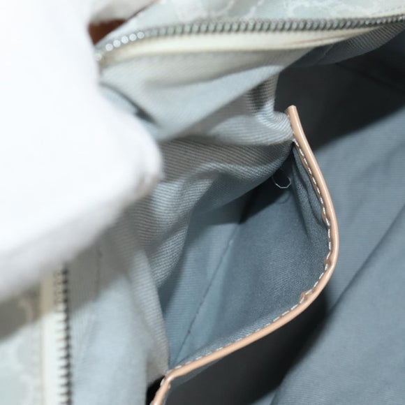 CELINE Macadam Canvas Hand Bag Light Blue Silver Auth 159343V