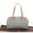 CELINE Macadam Canvas Hand Bag Light Blue Silver Auth 159343V-12