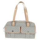 CELINE Macadam Canvas Hand Bag Light Blue Silver Auth 159343V-2