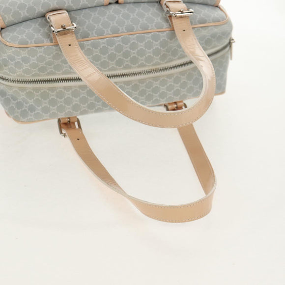 CELINE Macadam Canvas Hand Bag Light Blue Silver Auth 159343V