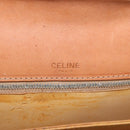 CELINE Macadam Canvas Horse Carriage Bag PVC Leather Brown Gold Auth 159345-19
