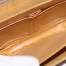 CELINE Macadam Canvas Horse Carriage Bag PVC Leather Brown Gold Auth 159345-10