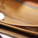 CELINE Macadam Canvas Horse Carriage Bag PVC Leather Brown Gold Auth 159345-22