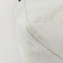 GUCCI Hand Bag Suede White Gold Auth 159346-14