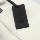 GUCCI Hand Bag Suede White Gold Auth 159346-10