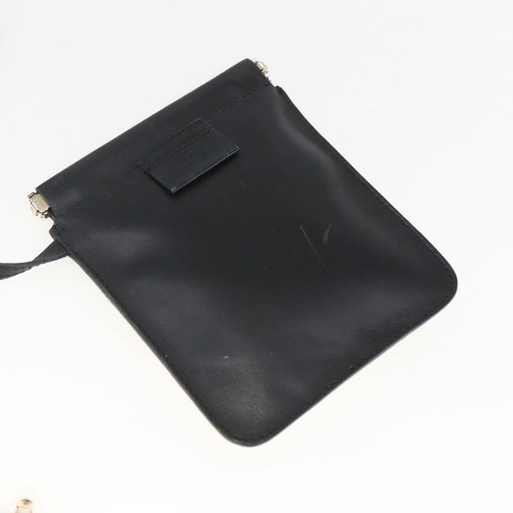 GUCCI Hand Bag Suede White Gold Auth 159346