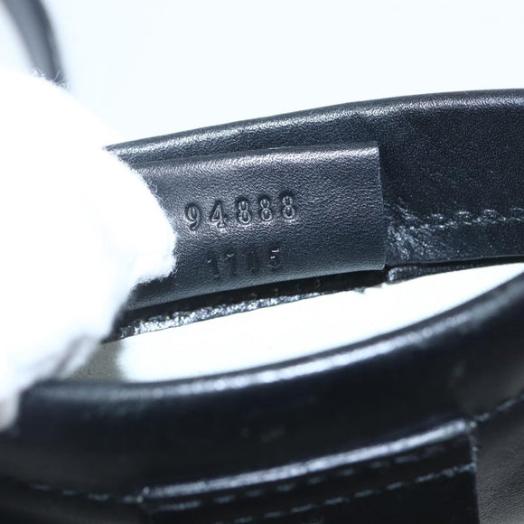 GUCCI Hand Bag Suede White Gold Auth 159346