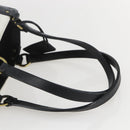 GUCCI Hand Bag Suede White Gold Auth 159346-7