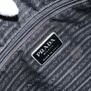 PRADA Hand Bag Nylon Khaki Silver Auth 159348-20