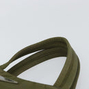 PRADA Hand Bag Nylon Khaki Silver Auth 159348-14