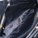Salvatore Ferragamo Chain Vala Shoulder Bag Leather Black Gold Auth 159349-10