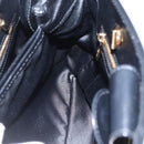 Salvatore Ferragamo Chain Vala Shoulder Bag Leather Black Gold Auth 159349-21
