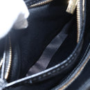 Salvatore Ferragamo Chain Vala Shoulder Bag Leather Black Gold Auth 159349-23